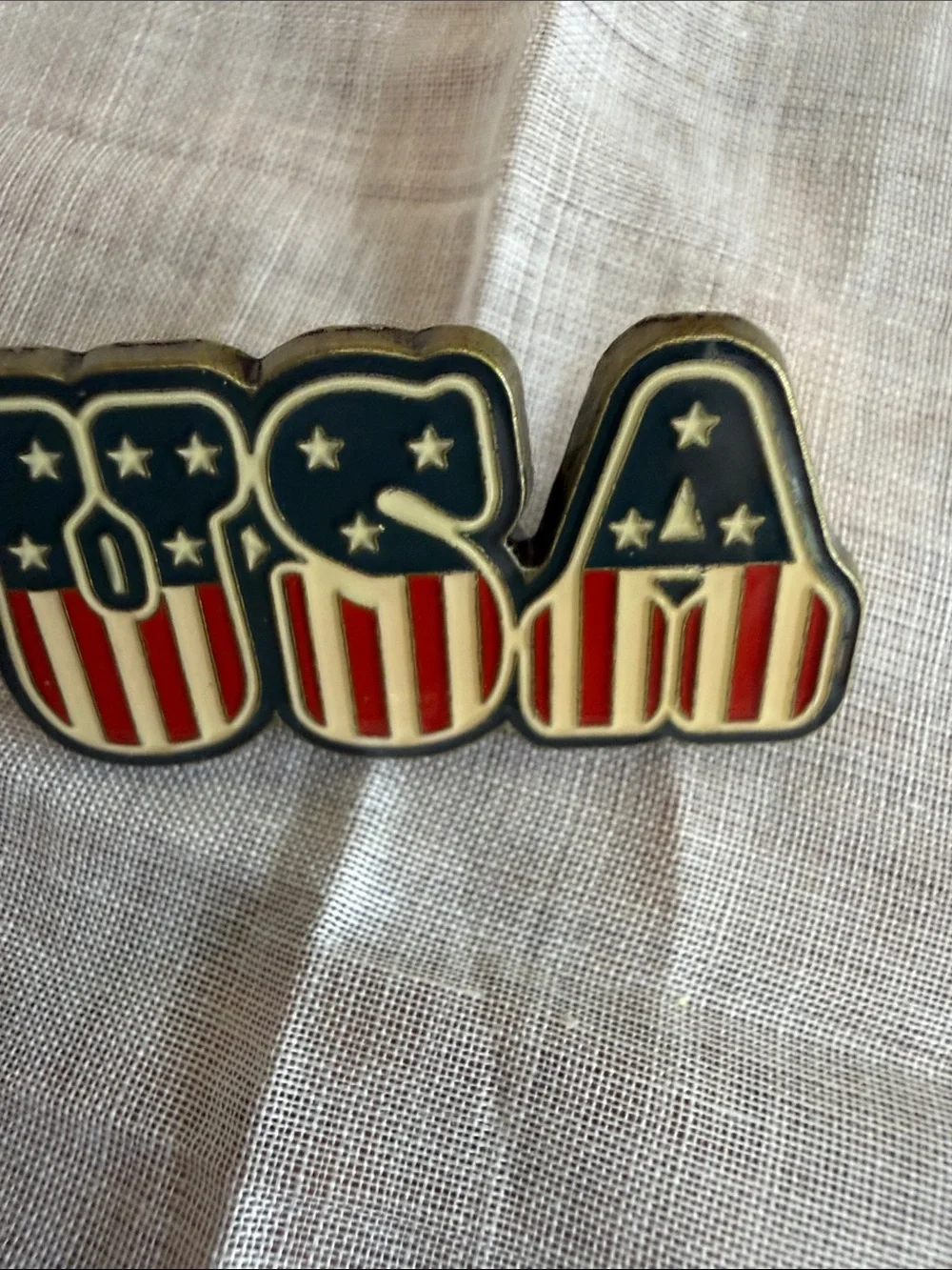 USA Flag Enamel Lapel Pin - Red, White & Blue